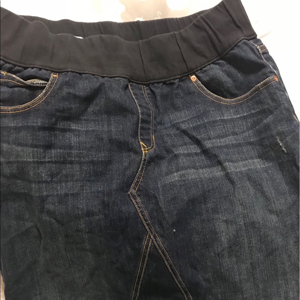 Denim maternity skirt